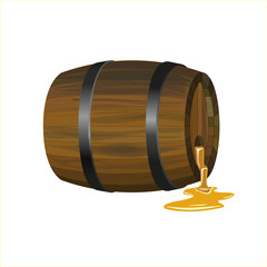 Barrel with honey