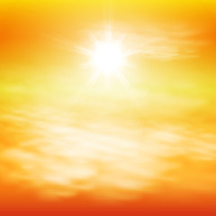 Obraz na płótnie Canvas Sunny day background. Sunset time.