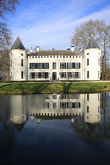 Fototapeta na wymiar The historic Castle Salentein in the Province Gelderland, The Netherlands, remodeled in 1907