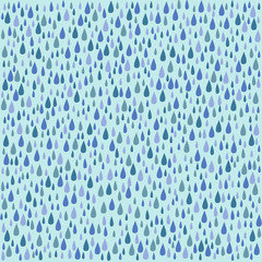 seamless blue rain drop pattern background