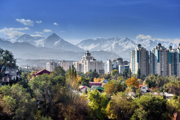 Kazakhstan Almaty city - obrazy, fototapety, plakaty
