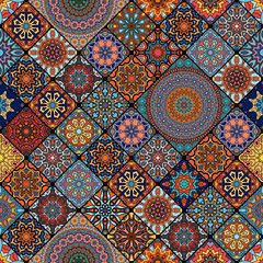 Seamless pattern. Vintage decorative elements. Hand drawn background. Islam, Arabic, Indian, ottoman motifs. Perfect for printing on fabric or paper.