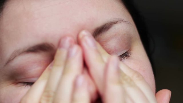 Face expression closeup - tears, cry