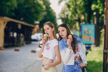 young model on the street