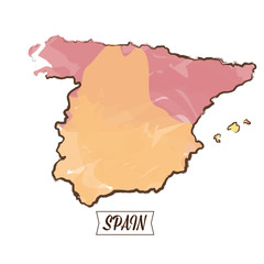 Isolated Spanish map on a white background, Vector illustration