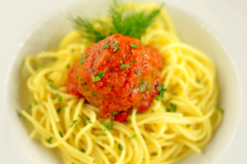 meatballs with garnish