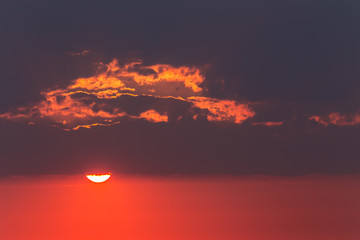 sky with clouds at sunset