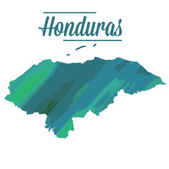 Isolated map of Honduras on a white background, Vector illustration