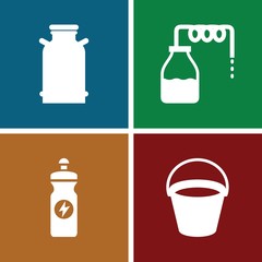 Set of 4 can filled icons