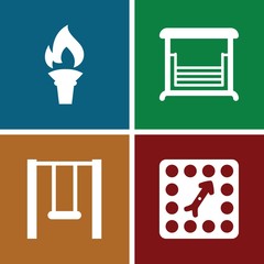 Set of 4 games filled icons