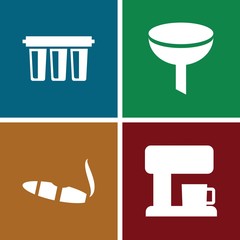 Set of 4 filter filled icons