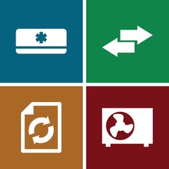 Set of 4 refresh filled icons