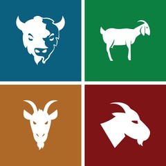 Set of 4 ram filled icons