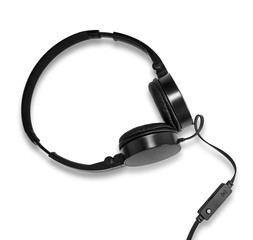 Headphones with wires for relaxation.