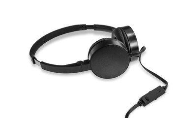 Headphones with wires for relaxation.