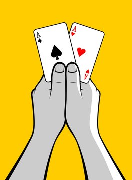 recommend clip art: hands playing Texas holdem poker
