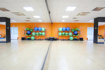 Interior of a fitness hall