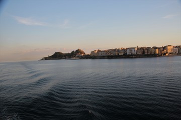 Corfu, city waterfront