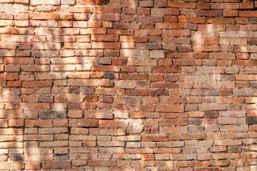 Fototapeta premium old brick wall background texture,background material of industry building construction for retro background