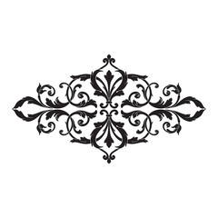 Vintage baroque frame engraving scroll ornament