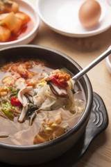 kongnamul gukbap. Bean Sprout and Rice Soup.