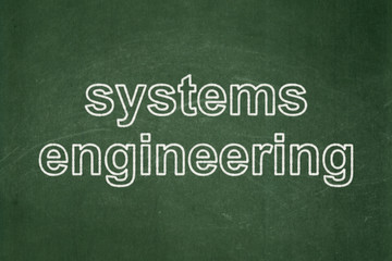 Obraz premium Science concept: Systems Engineering on chalkboard background