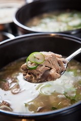 Pork and Rice Soup.  Dwaeji-gukbap.