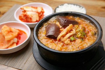 seonji haejangguk. Ox Blood Hangover Soup.