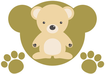 The stuffed toy of the bear