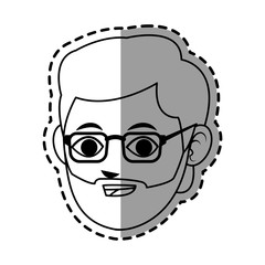 face of man smiling icon image vector illustration design 