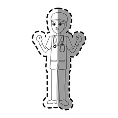 female medical doctor icon image vector illustration design 