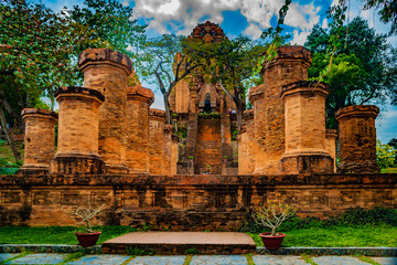 The towers of Po Nagar near Nha Trang in Vietnam. Towers were built by the Cham civilization - 138749594