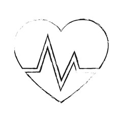 heart cardiogram icon image vector illustration design 