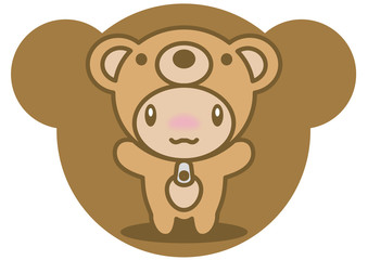 The stuffed toy of the bear