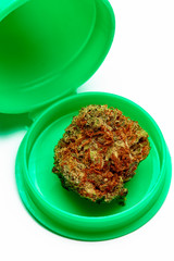 Close up of prescription medical marijuana bud