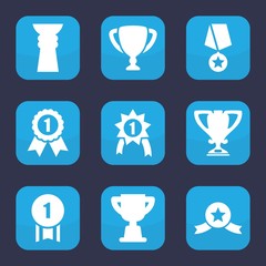 Set of 9 contest filled icons