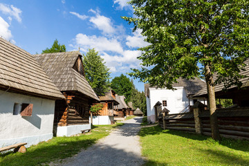 View of the museum village Brestova in Zuberec