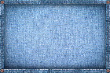 Frame made from denim,blue jeans background