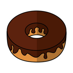delicious donut bakery product vector illustration design