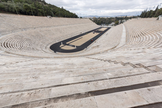 Panathenaic stadium or kallimarmaro in Athens,  Attica, Greece