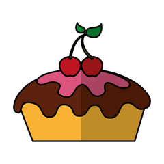 delicious pie bakery product vector illustration design