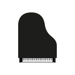 Piano Icon Isolated on White Background