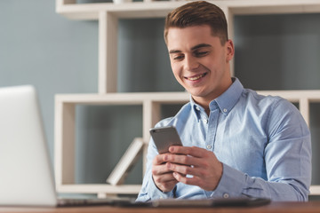 Attractive young businessman