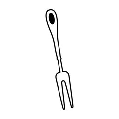 fork kitchen cutlery isolated icon vector illustration design