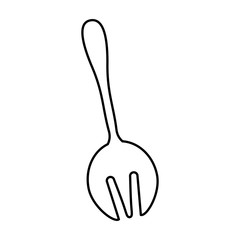 fork kitchen cutlery isolated icon vector illustration design