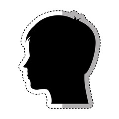 male profile silhouette icon vector illustration design