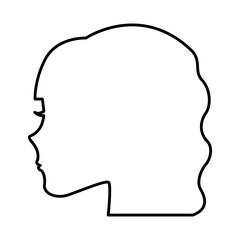 female profile silhouette icon vector illustration design
