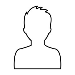 male profile silhouette icon vector illustration design