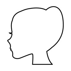 female profile silhouette icon vector illustration design