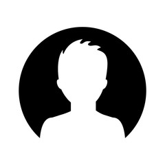 male profile silhouette icon vector illustration design